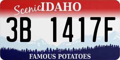 ID license plate 3B1417F