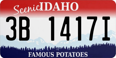 ID license plate 3B1417I