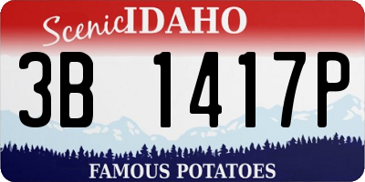 ID license plate 3B1417P
