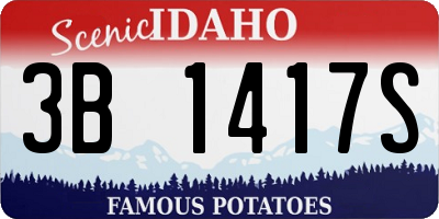 ID license plate 3B1417S