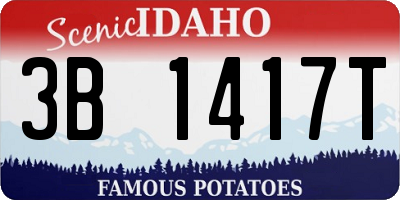 ID license plate 3B1417T