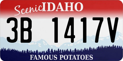ID license plate 3B1417V
