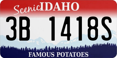 ID license plate 3B1418S