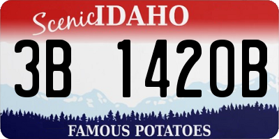 ID license plate 3B1420B