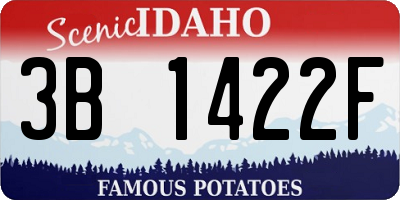 ID license plate 3B1422F