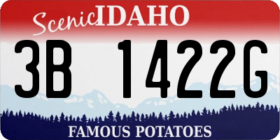 ID license plate 3B1422G