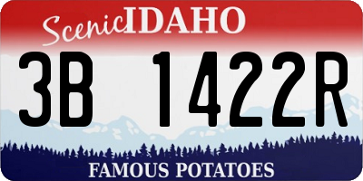 ID license plate 3B1422R