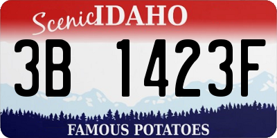 ID license plate 3B1423F