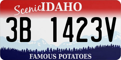 ID license plate 3B1423V