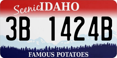 ID license plate 3B1424B