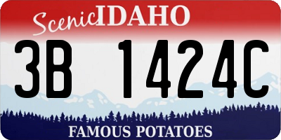ID license plate 3B1424C