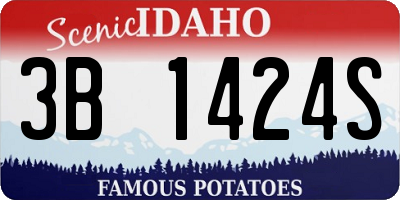 ID license plate 3B1424S
