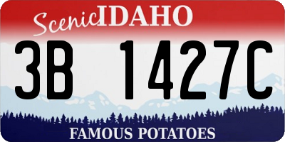 ID license plate 3B1427C