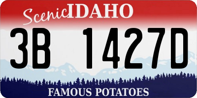 ID license plate 3B1427D