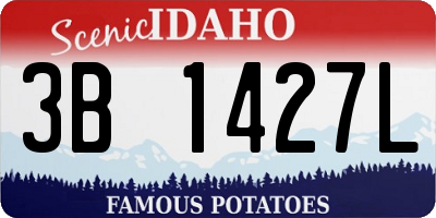 ID license plate 3B1427L