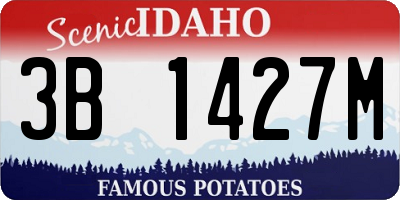 ID license plate 3B1427M