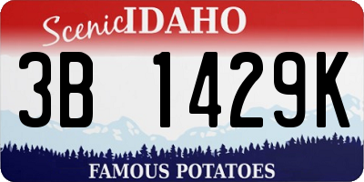 ID license plate 3B1429K