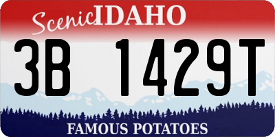 ID license plate 3B1429T
