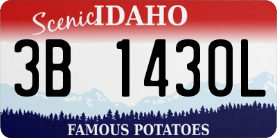 ID license plate 3B1430L