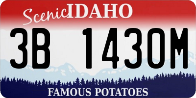 ID license plate 3B1430M