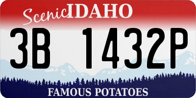 ID license plate 3B1432P