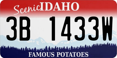 ID license plate 3B1433W