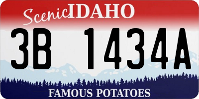 ID license plate 3B1434A