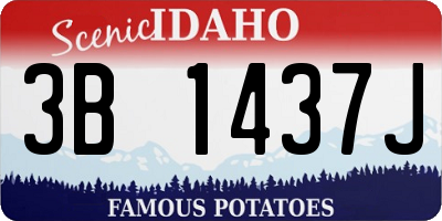ID license plate 3B1437J