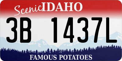 ID license plate 3B1437L