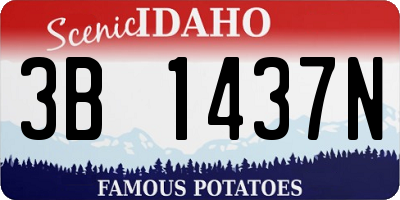 ID license plate 3B1437N