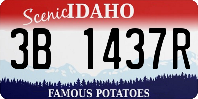 ID license plate 3B1437R