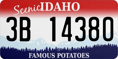 ID license plate 3B1438O
