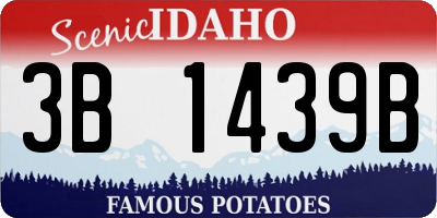 ID license plate 3B1439B