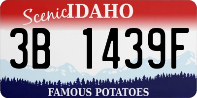 ID license plate 3B1439F