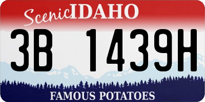 ID license plate 3B1439H
