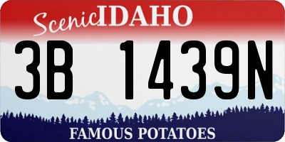 ID license plate 3B1439N