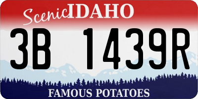 ID license plate 3B1439R