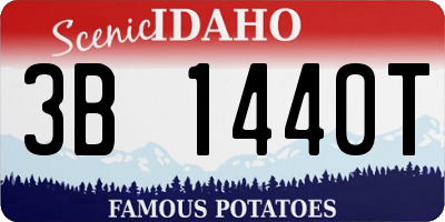 ID license plate 3B1440T