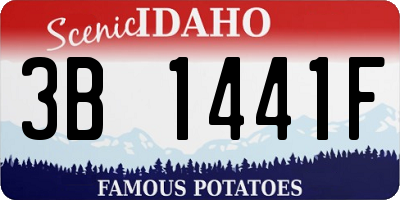 ID license plate 3B1441F