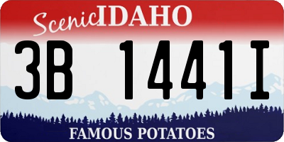 ID license plate 3B1441I