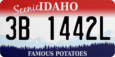 ID license plate 3B1442L