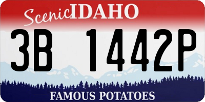ID license plate 3B1442P