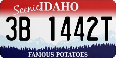 ID license plate 3B1442T