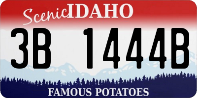 ID license plate 3B1444B