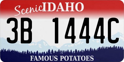 ID license plate 3B1444C