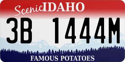 ID license plate 3B1444M
