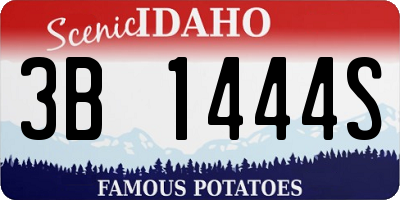 ID license plate 3B1444S