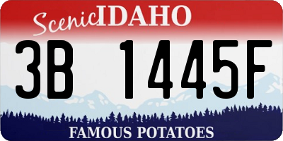 ID license plate 3B1445F