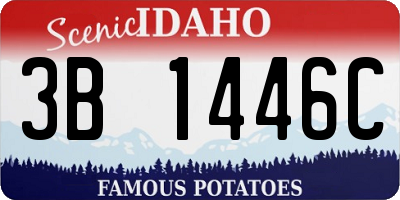 ID license plate 3B1446C