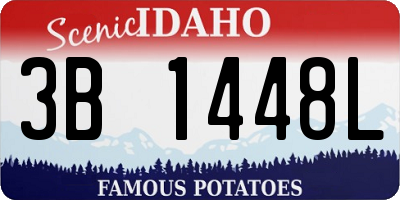 ID license plate 3B1448L